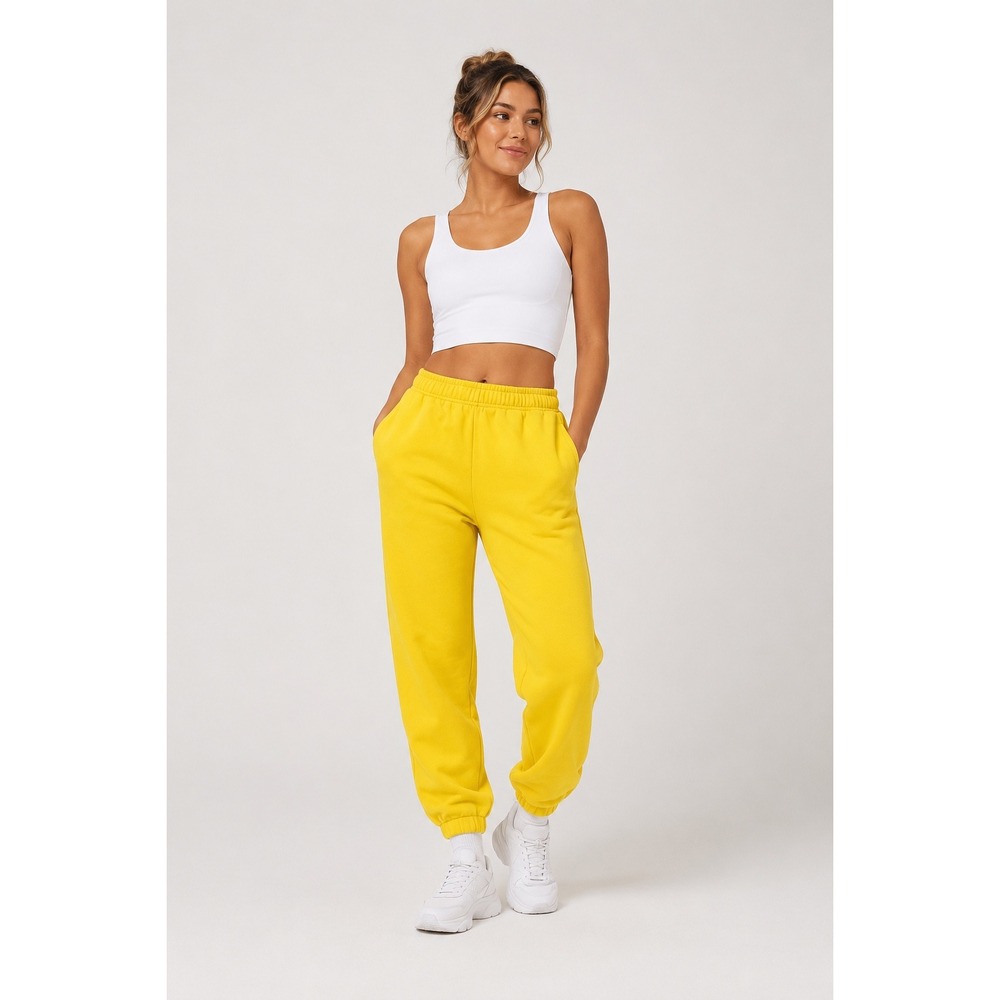 Lululemon‎ Scuba Oversized Jogger Yellow Fleece Sweatpants XS LW5GLUS